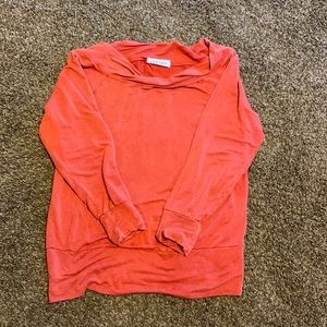Dark orange/red long sleeve top
